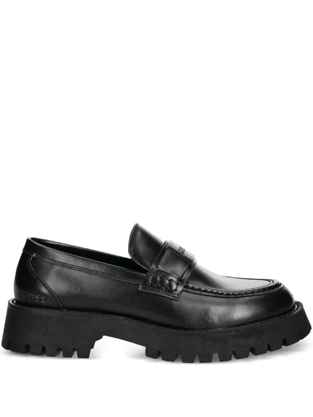GUESS USA logo-plaque lug-sole loafers | Black | Image 1