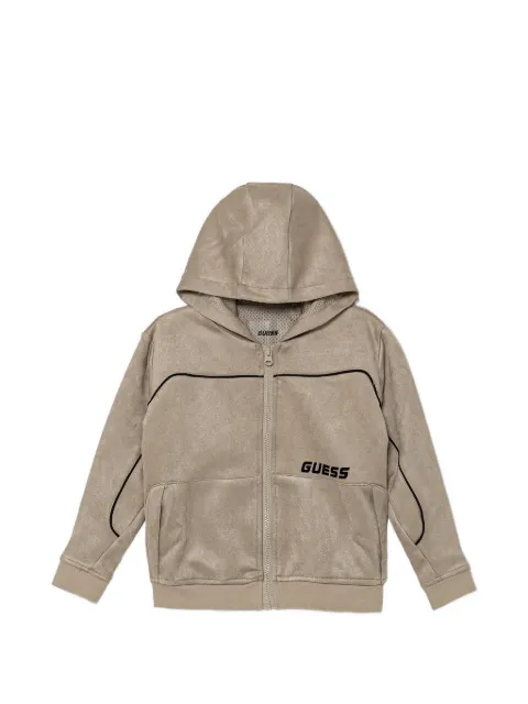 guess kids hooded zip top