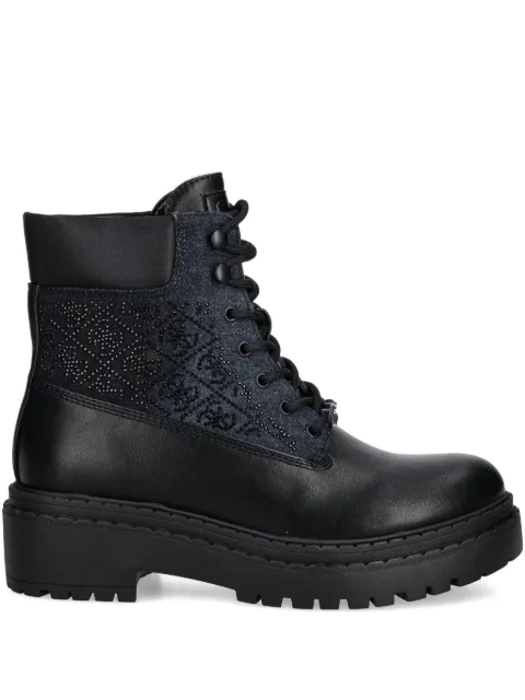 GUESS USA embellished lace-up boots