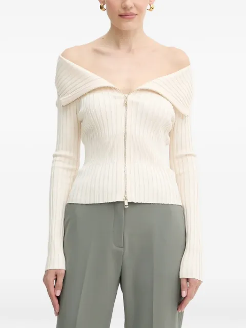 GUESS USA off-shoulder zip knitwear