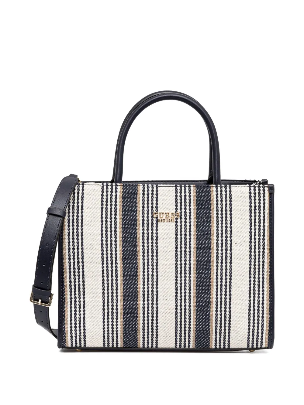 Guess Usa Nicolette Striped Top-zip Tote Bag In Multi