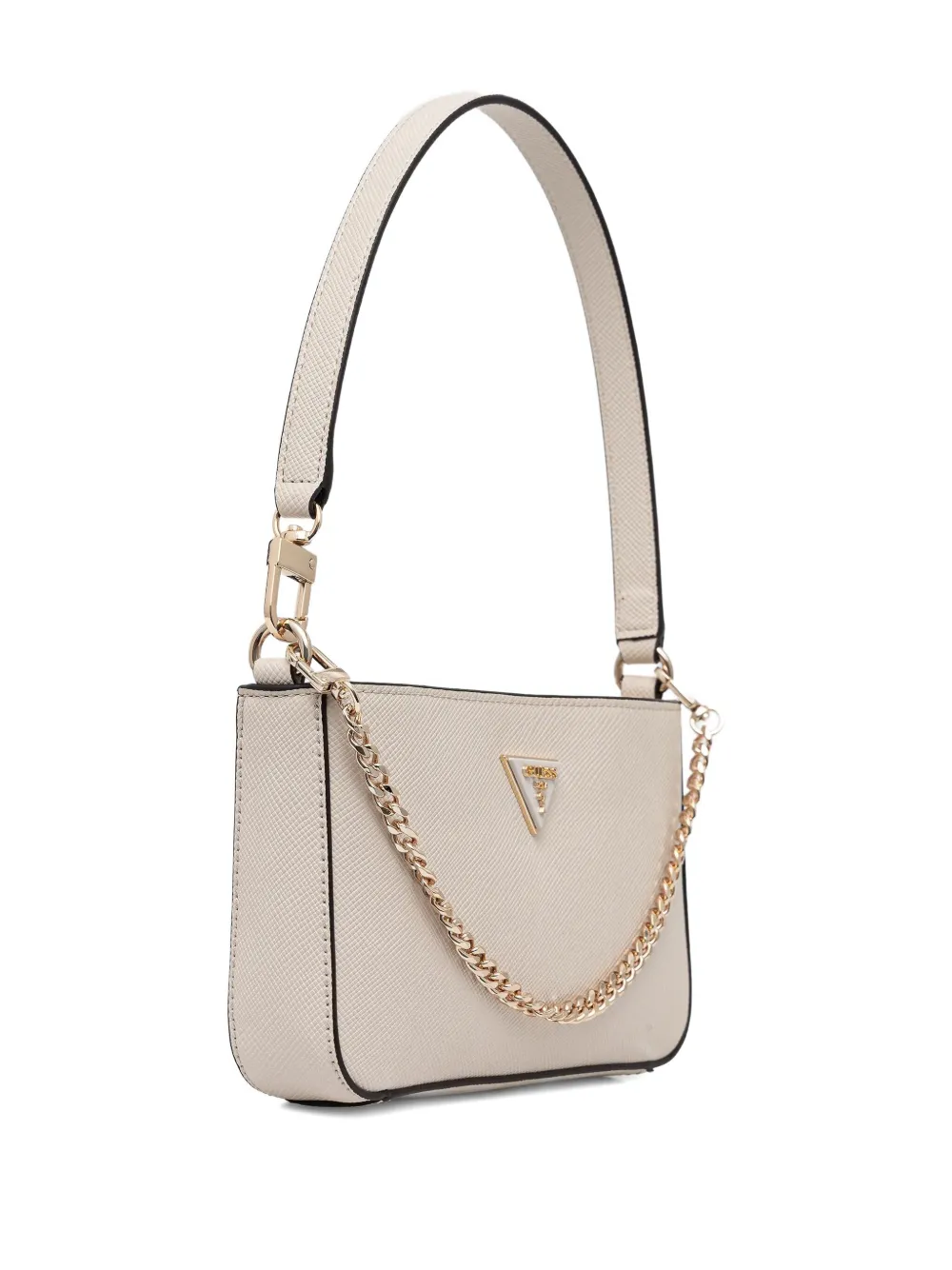 Guess Usa Chain-strap Logo-plaque Tote Bag In Neutral