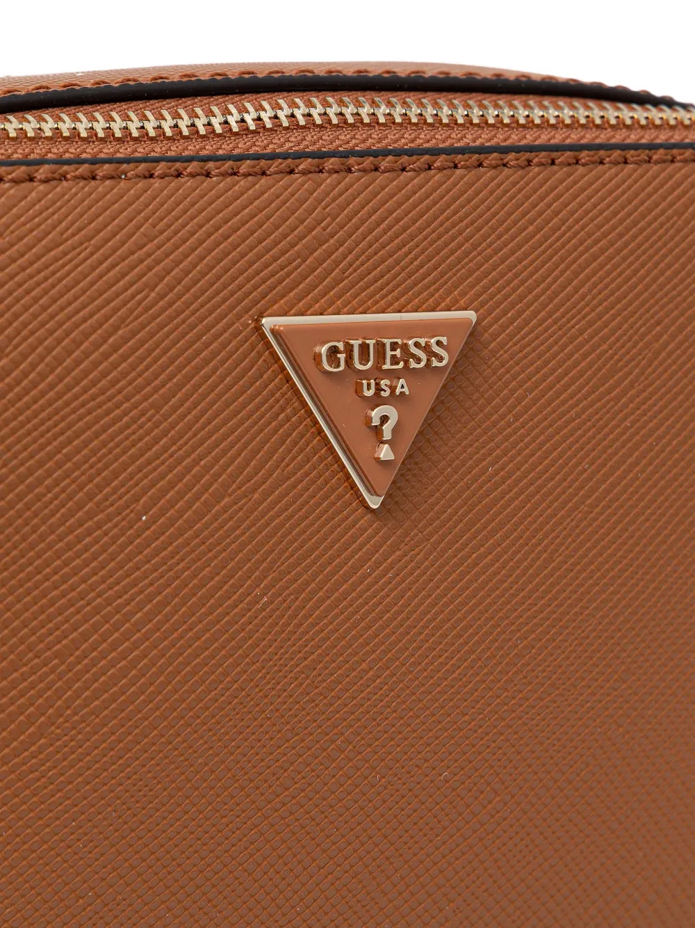 Guess Usa Mini Noelle Zip Cross Body Bag In Brown