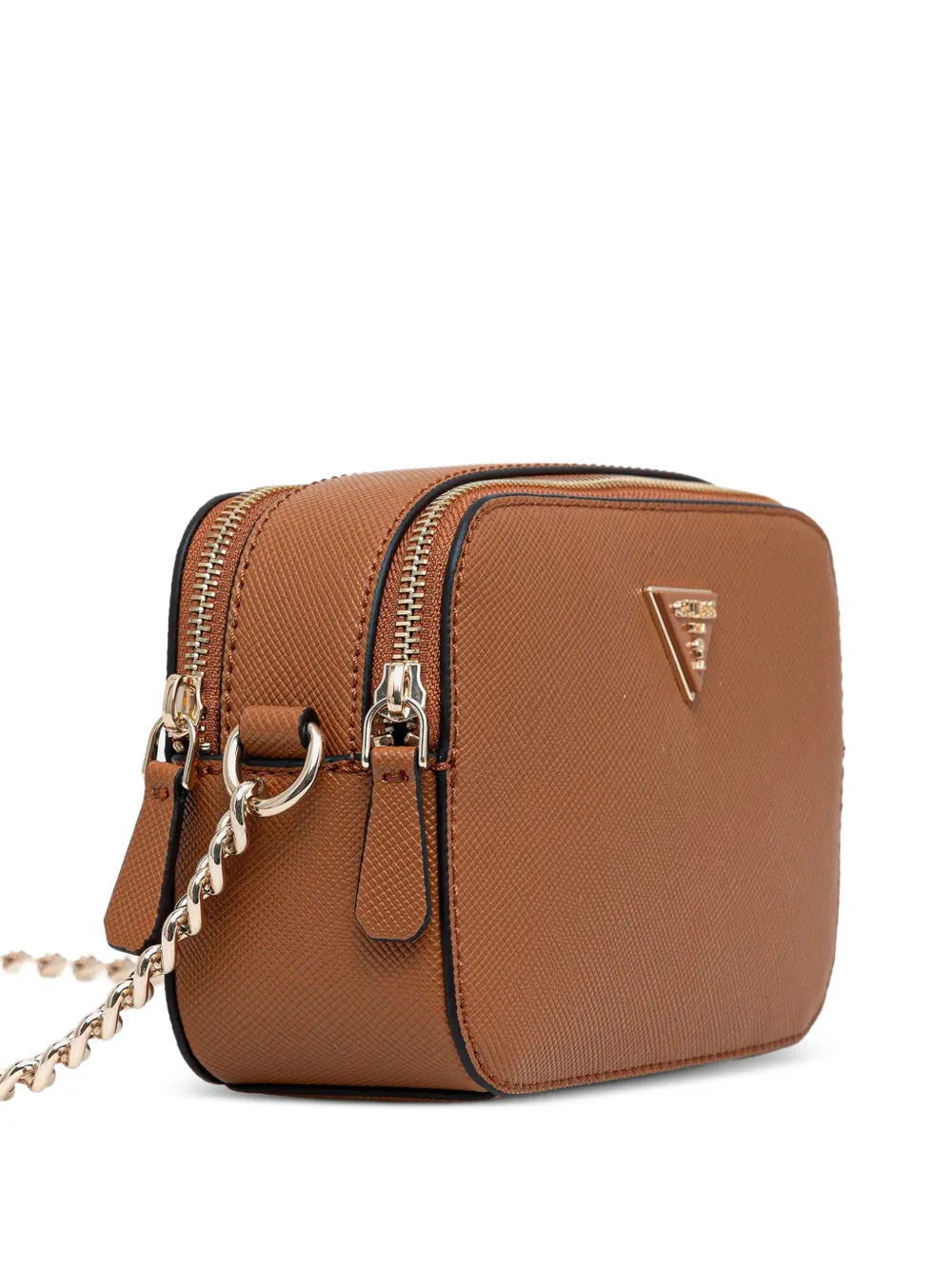 Guess Usa Mini Noelle Zip Cross Body Bag In Brown