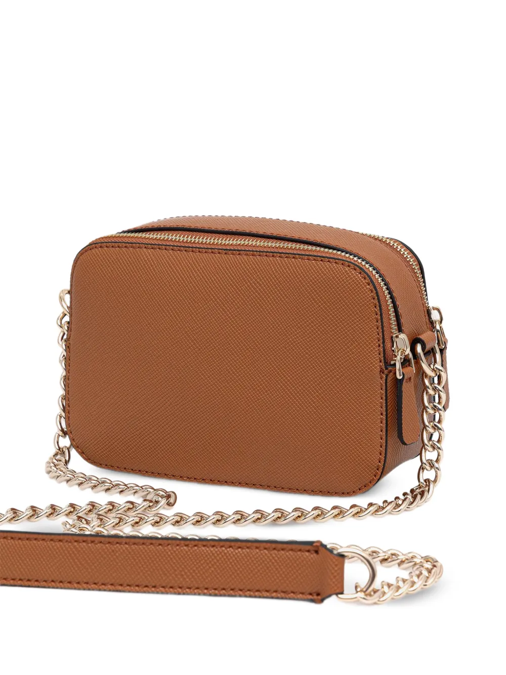 Guess Usa Mini Noelle Zip Cross Body Bag In Brown
