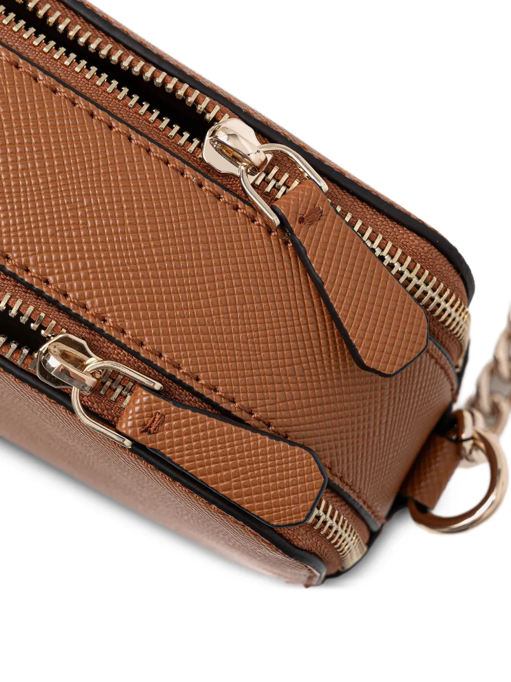 Guess Usa Mini Noelle Zip Cross Body Bag In Brown