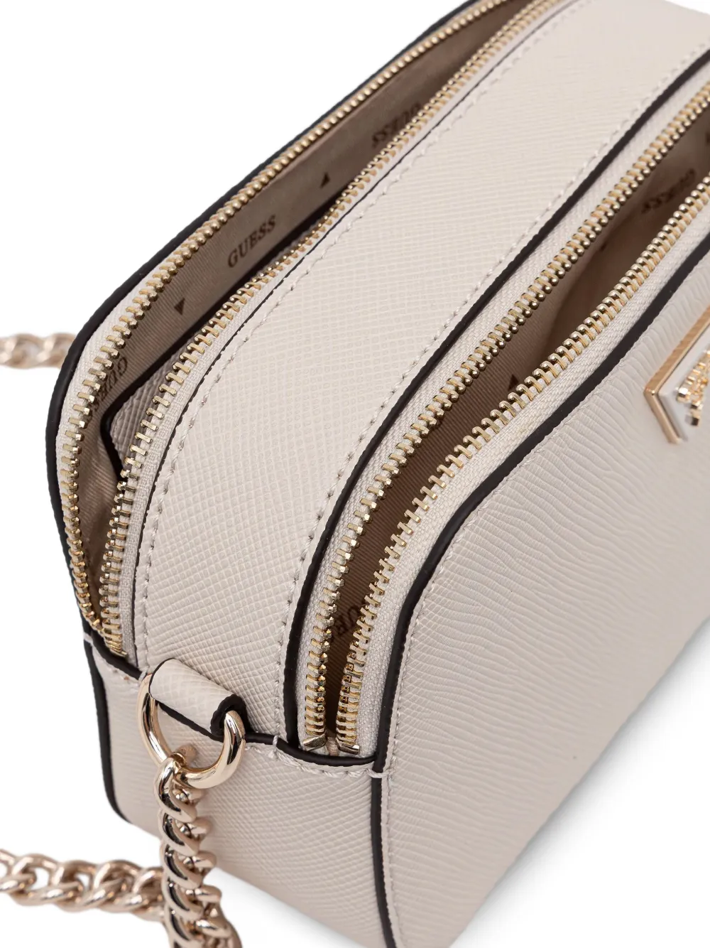 Guess Usa Mini Noelle Logo Cross Body Bag In White