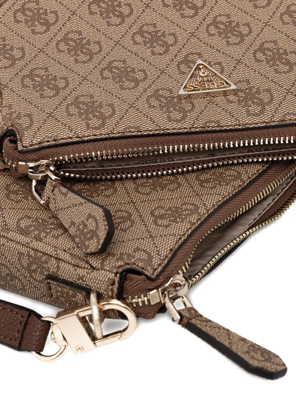 Guess Usa Monogram-pattern Crossbody Bag In Multi
