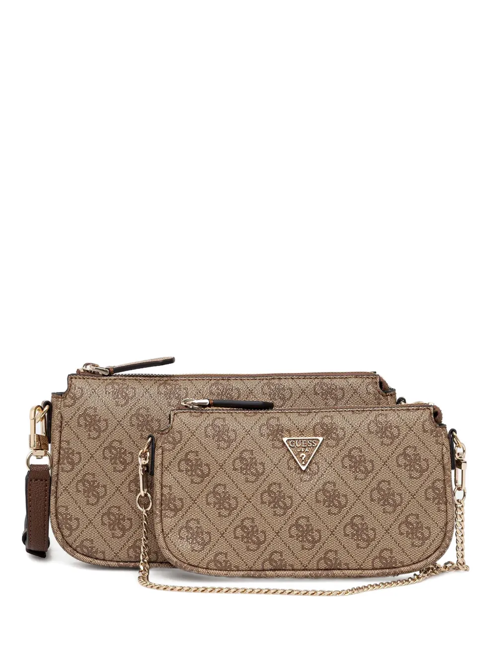 Guess Usa Monogram-pattern Crossbody Bag In Multi