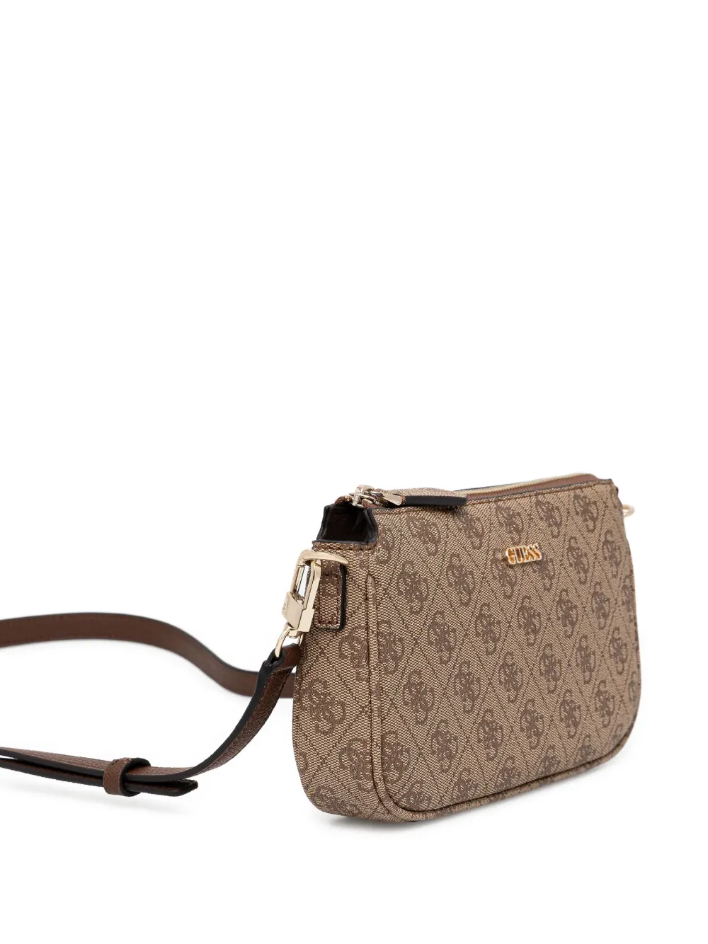 Guess Usa Monogram-pattern Crossbody Bag In Multi