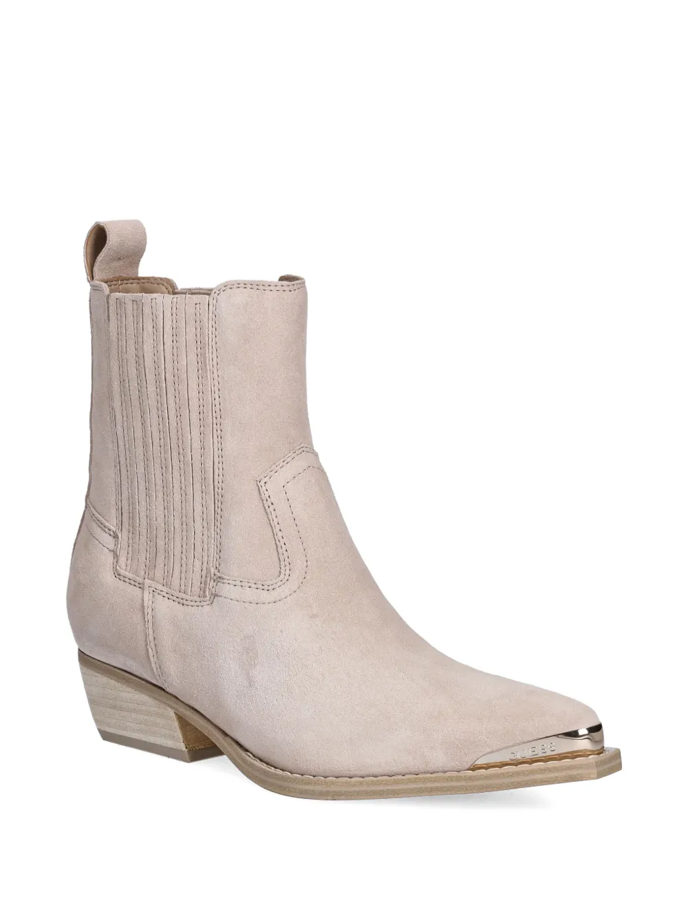 Guess Usa Pointed Toe Boots In Neutral