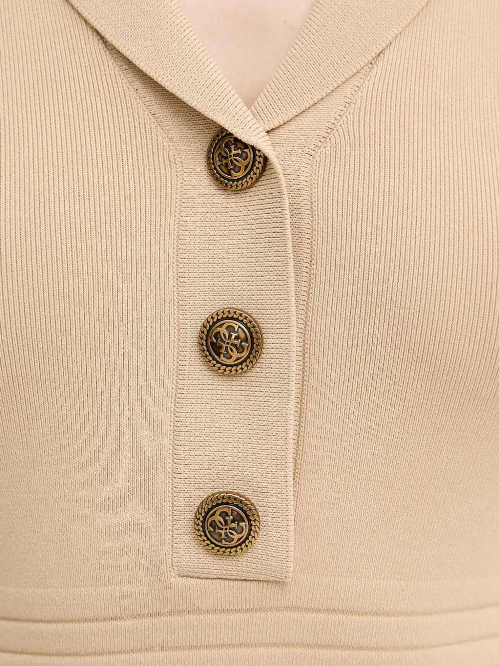 button pocket mini dress