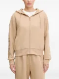 GUESS USA zip-up panelled hoodie - Neutrals