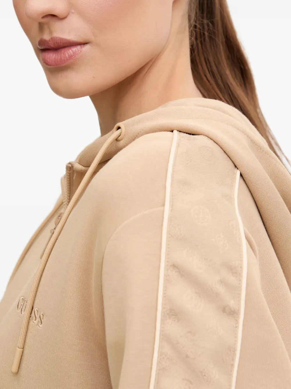 GUESS USA Hoodie met vlakken Beige