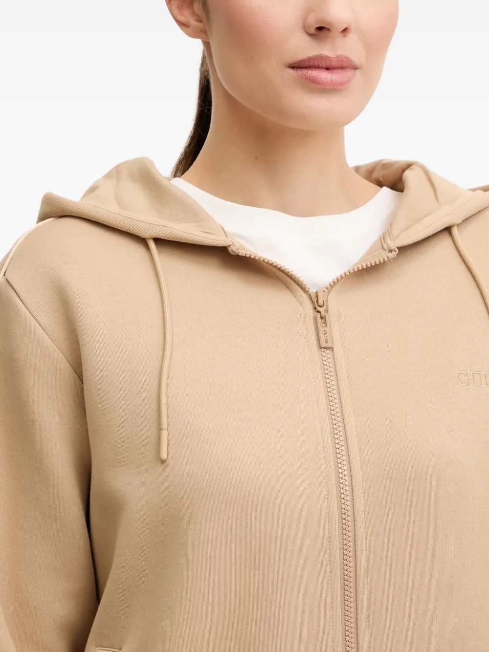 GUESS USA Hoodie met vlakken Beige
