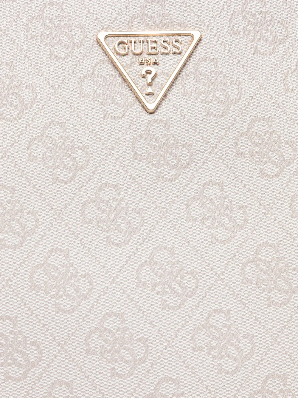 Guess Usa Patterned Charm Tote Bag In Neutral