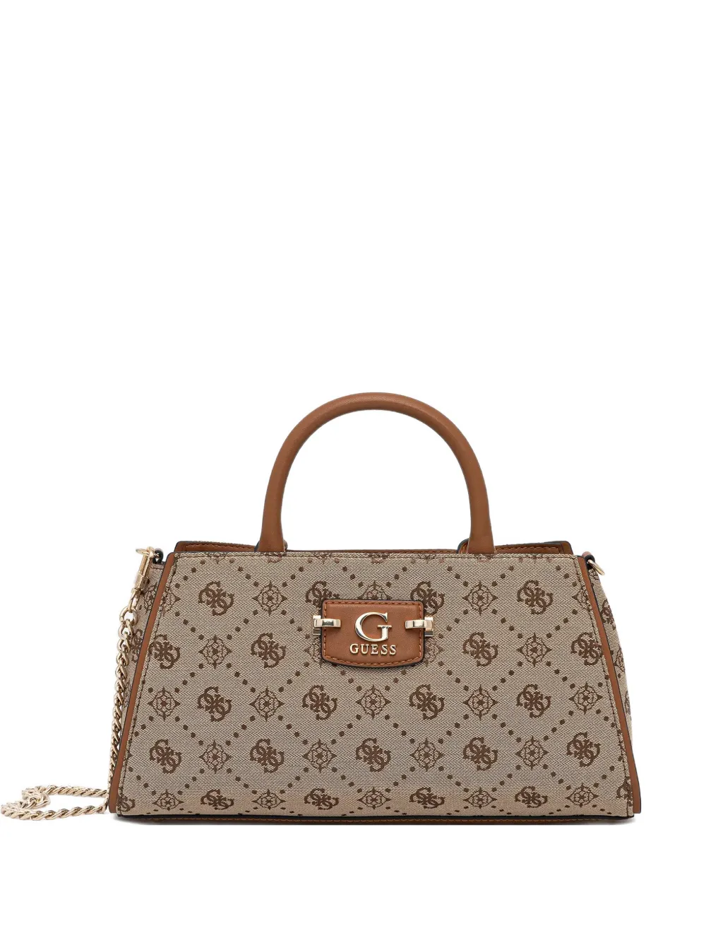 Guess Usa Monogram Top-handle Tote Bag In Neutral