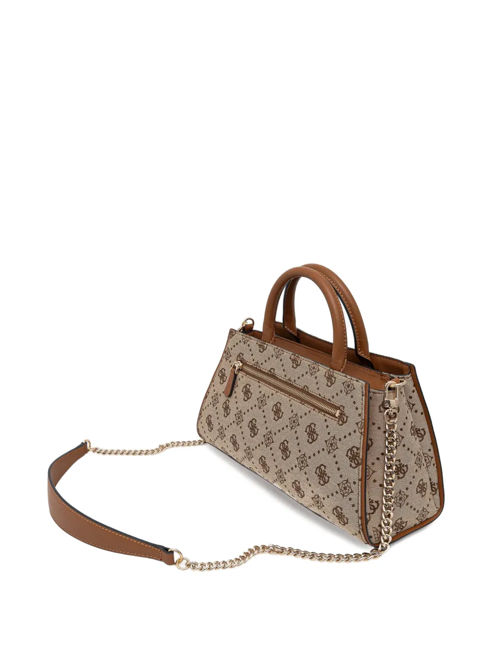 Guess Usa Monogram Top-handle Tote Bag In Neutral