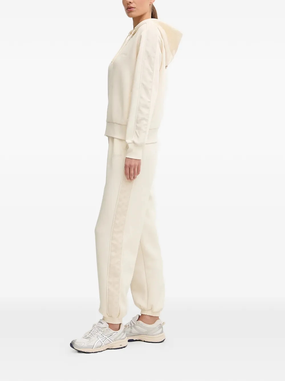 Guess Usa Zip-up Hooded Top In Neutral