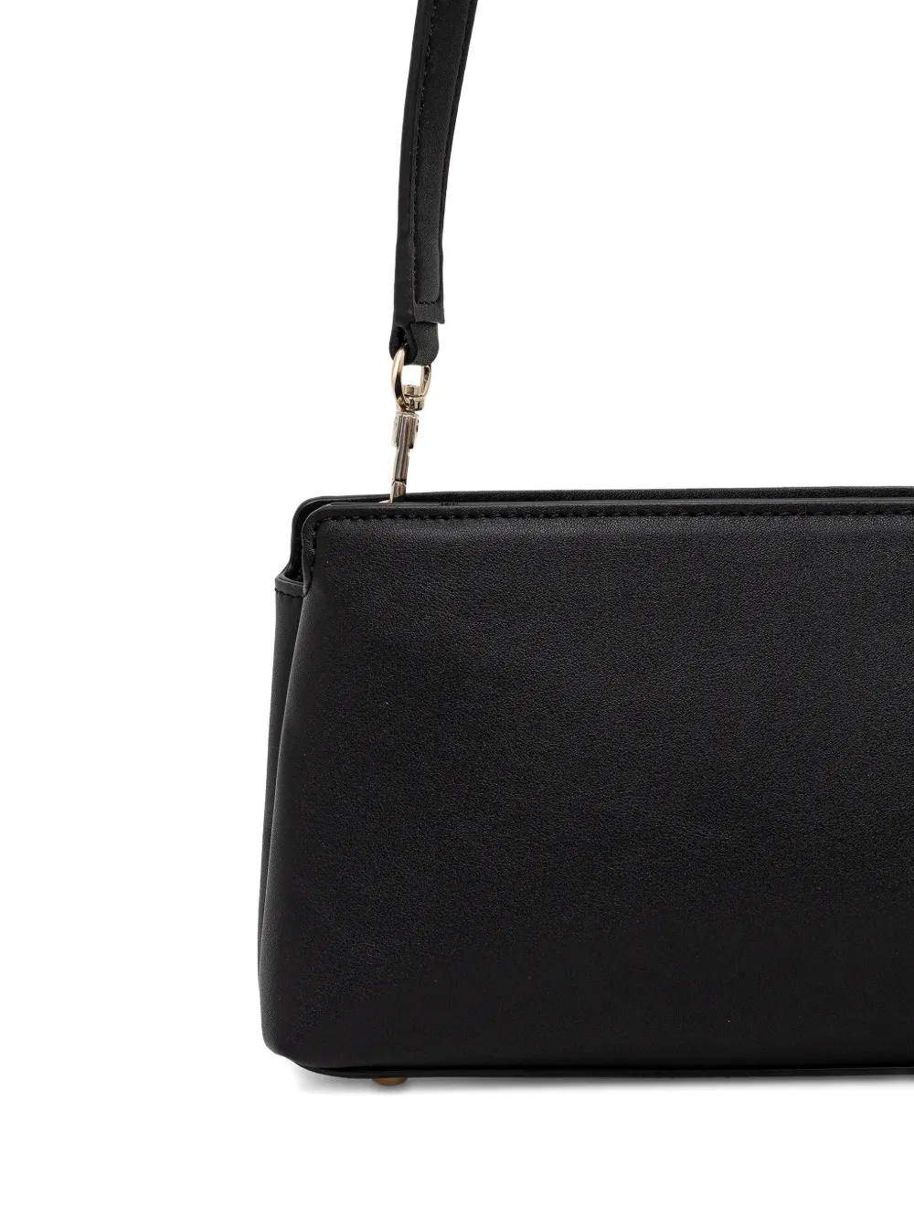 Guess Usa Logo Plaque Satchel In Black