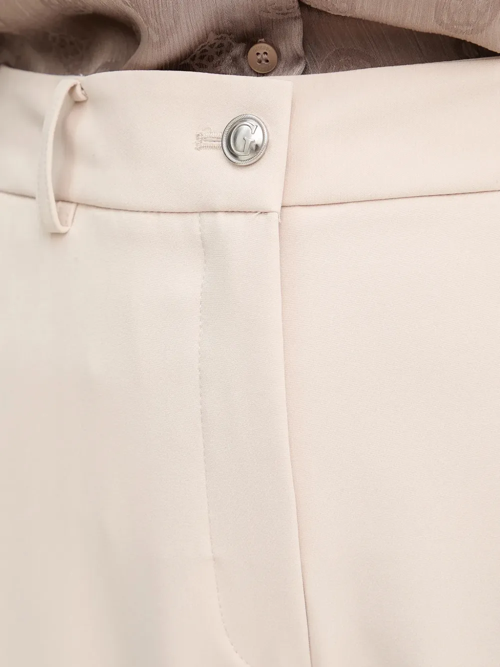 Guess Usa Button Trousers In Neutral