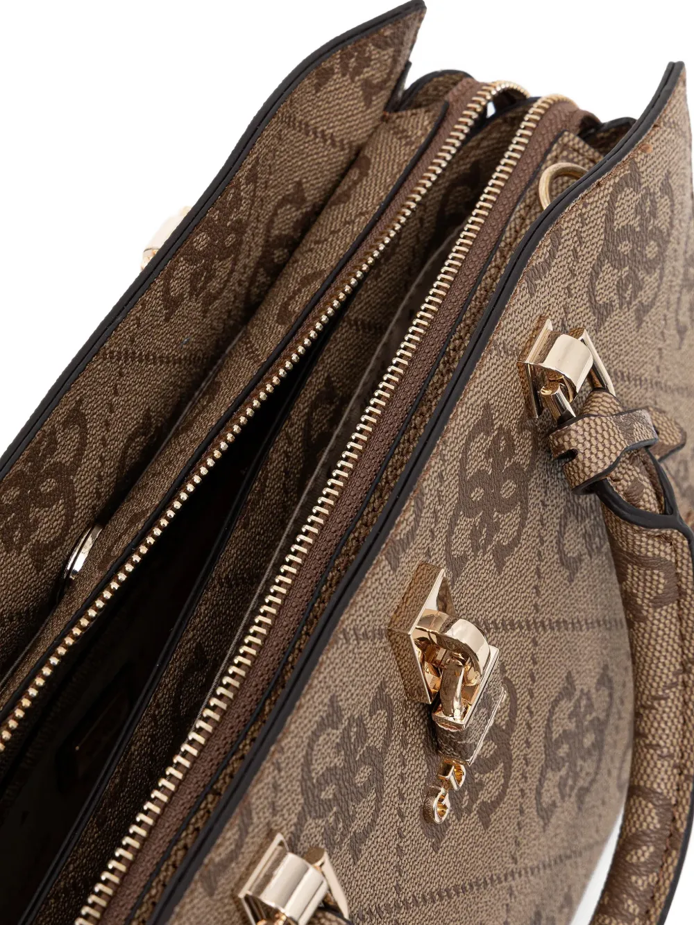 Guess Usa Monogram-pattern Tote Bag In Neutral