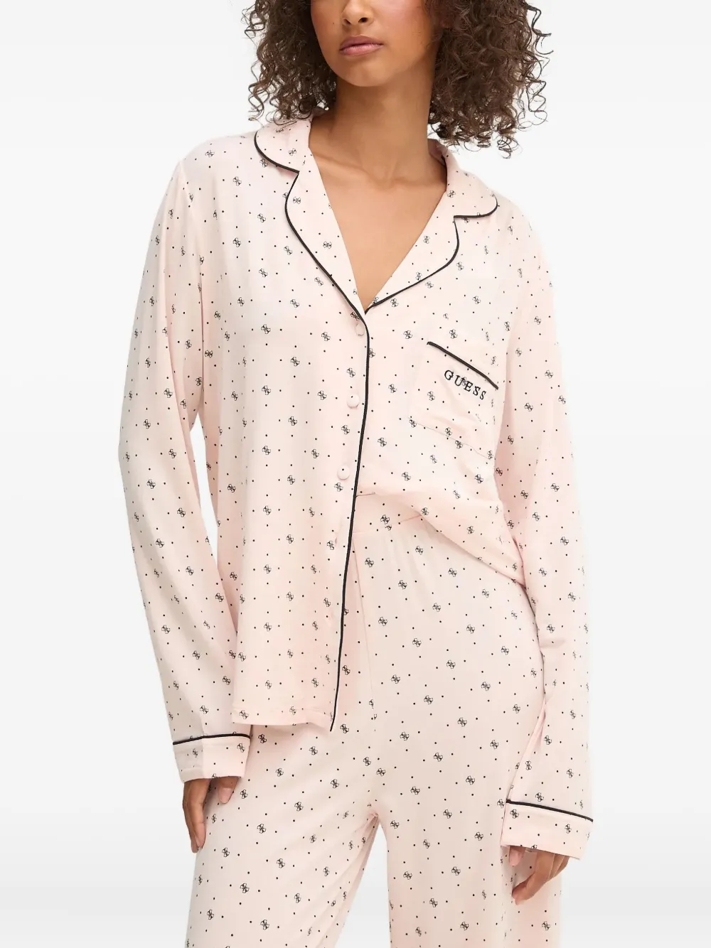 GUESS USA Sasha pyjama met logoprint Roze