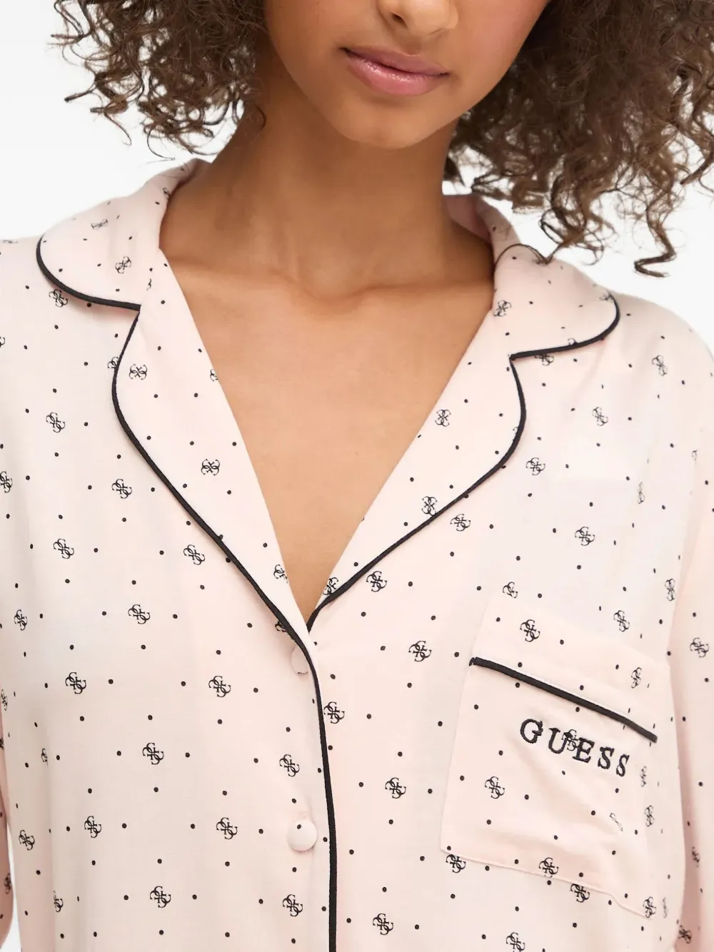 GUESS USA Sasha pyjama met logoprint Roze