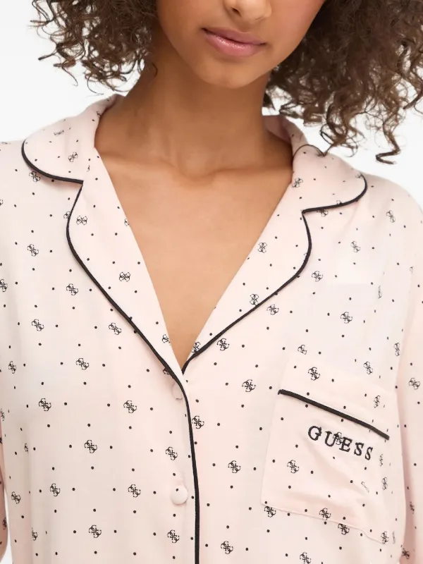 GUESS USA Pijama Sasha Con Logo Estampado Rosa FARFETCH ES