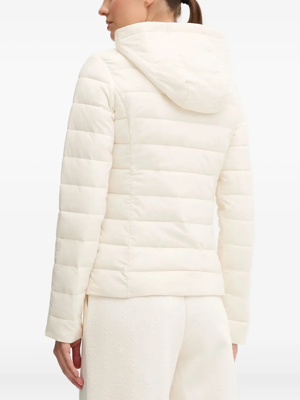 GUESS USA Solid donsjack met capuchon Beige