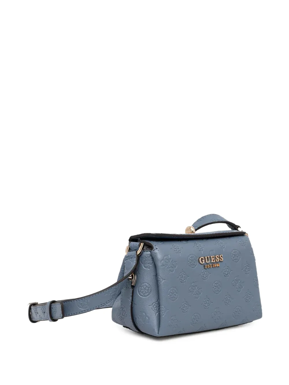 Guess Usa Mini Phoebe Embossed Cross Body Bag In Blue