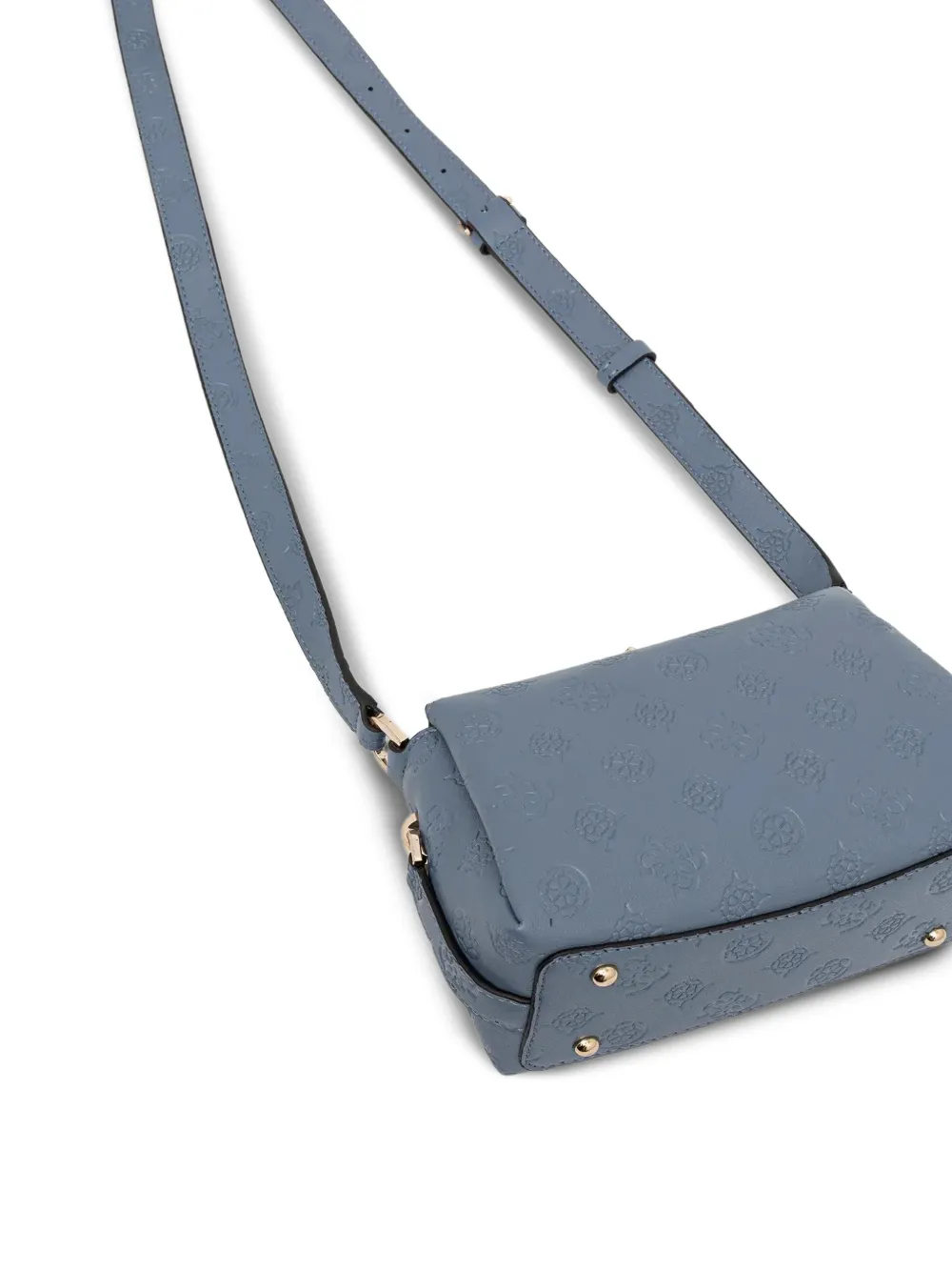 Guess Usa Mini Phoebe Embossed Cross Body Bag In Blue