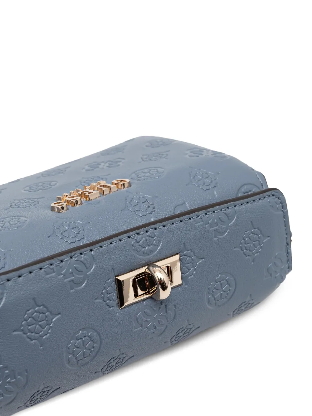 Guess Usa Mini Phoebe Embossed Cross Body Bag In Blue