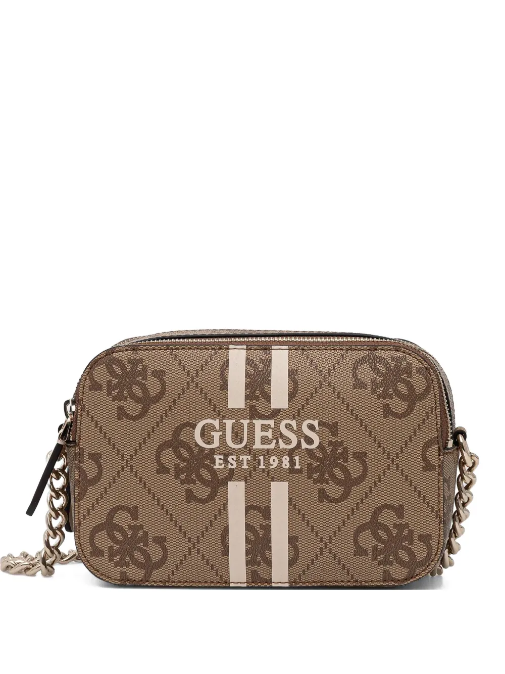 GUESS USA Noelle 4G crossbodytas Bruin