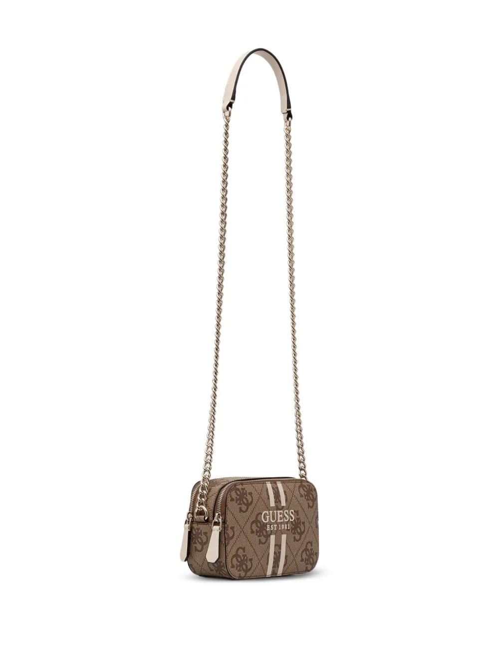 GUESS USA Noelle 4G crossbodytas Bruin