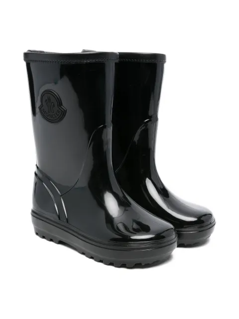 Moncler Enfant logo-plaque rubber boots