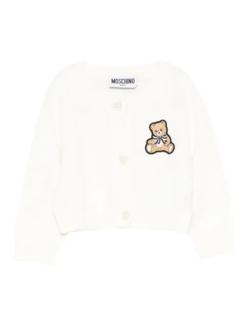Moschino Kids teddy-applique cardigan