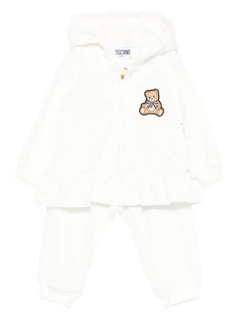 Moschino Kids ruffled teddy-embroidered tracksuit