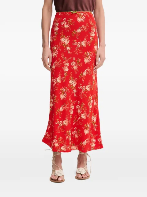 NEVER FULLY DRESSED falda larga con estampado floral