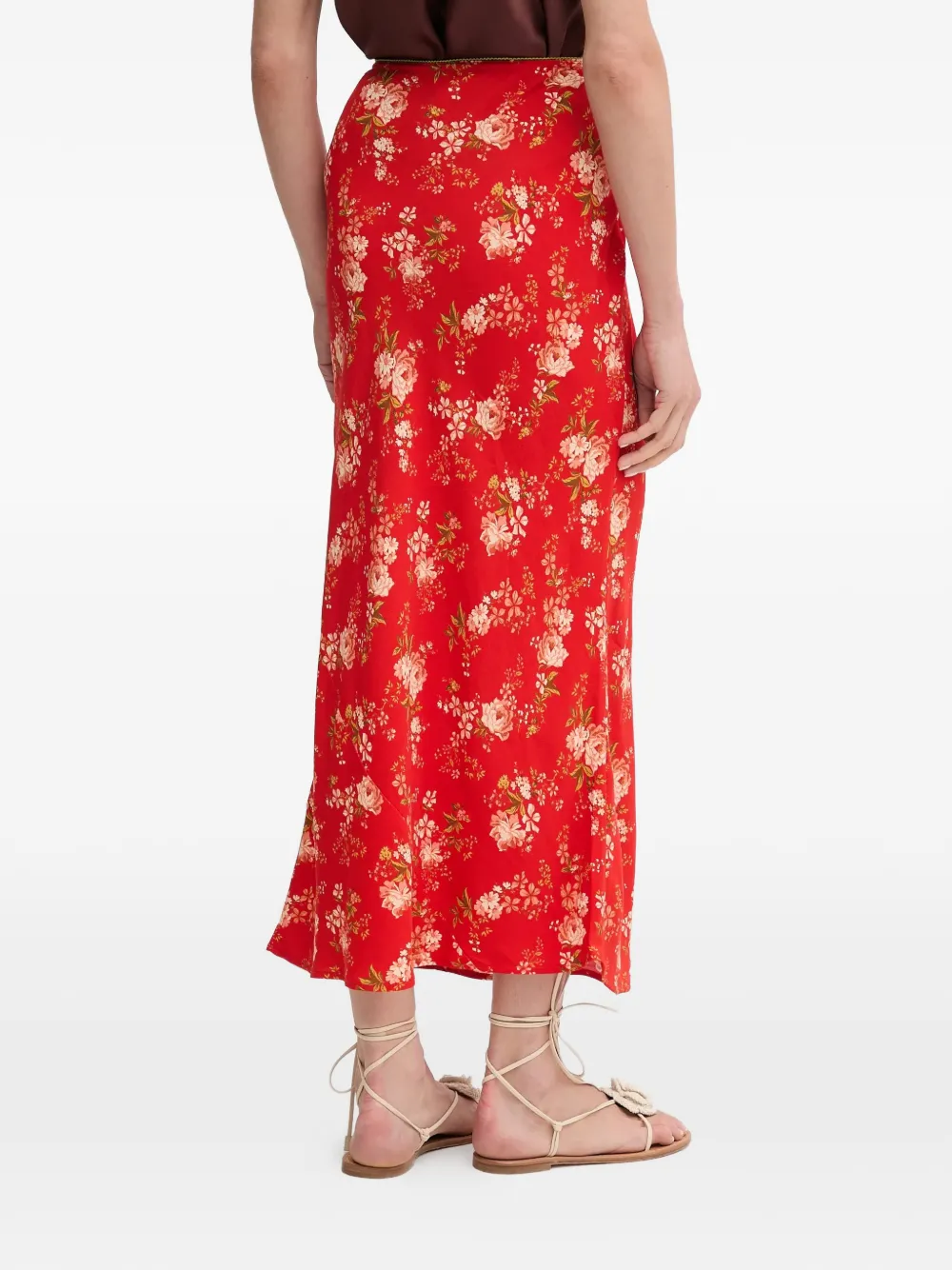  Never Fully Dressed Floral Long Skirt - Red 