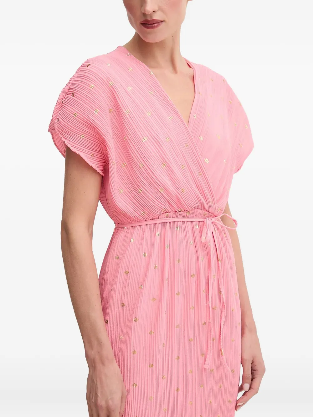 Never Fully Dressed Tie-detail Maxi Dress In Pink