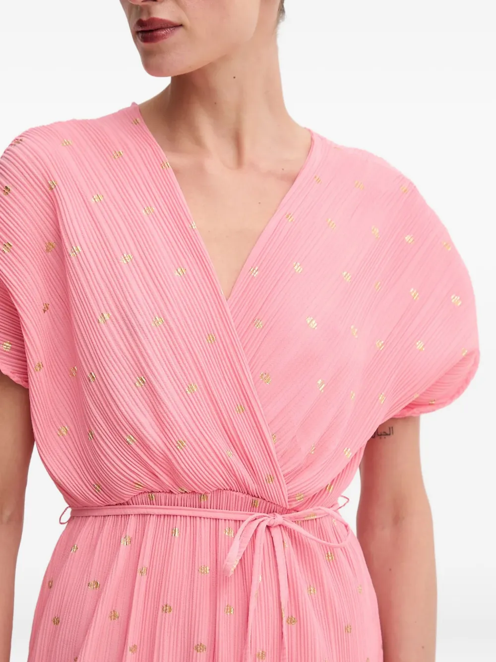 Never Fully Dressed Tie-detail Maxi Dress In Pink