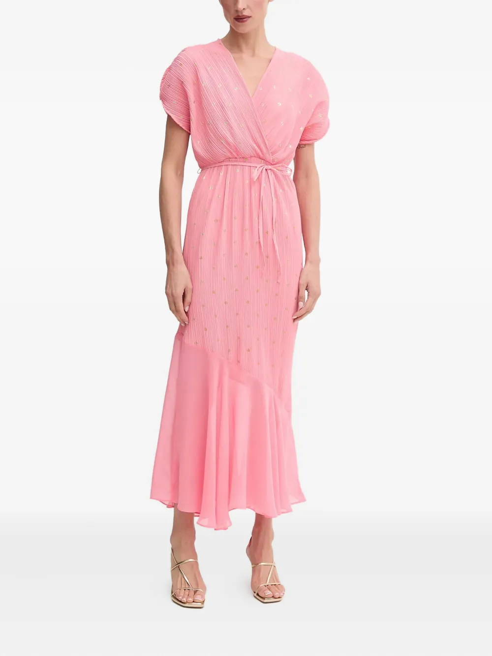 Never Fully Dressed Tie-detail Maxi Dress In Pink