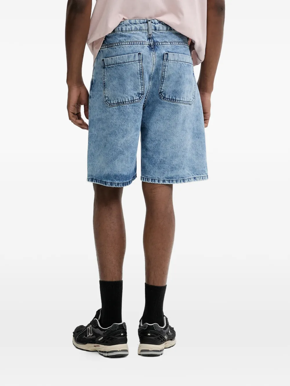 Inbetweeners Graphic Denim Shorts - Blue 