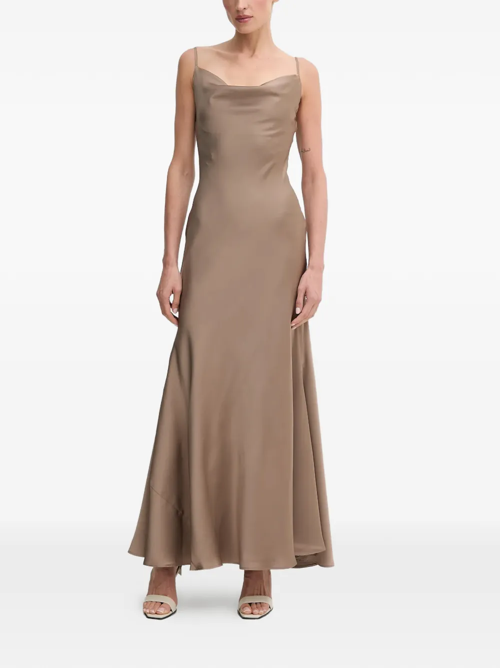 Bardot Monroe cowl-neck maxi dress - Marrone