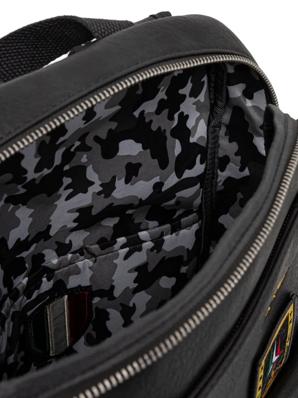 Aeronautica Militare Rugzak met patch Zwart