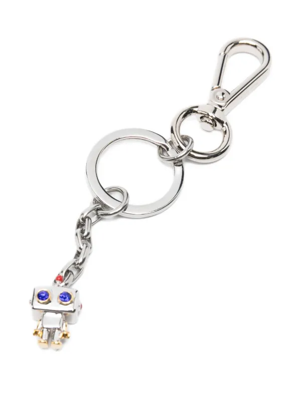 Paul Smith Robot Keyring Silver FARFETCH IE
