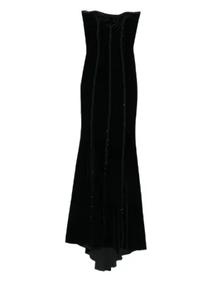 Alessandra Rich bow-detail Velvet Gown | Black | FARFETCH ID Alessandra Rich bow-detail Velvet Gown | Black | FARFETCH ID