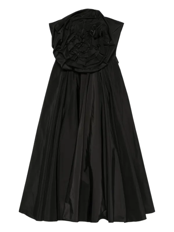parker black beaded dress Long Sleeve Ribbed Scoop Neck Dress main image 1