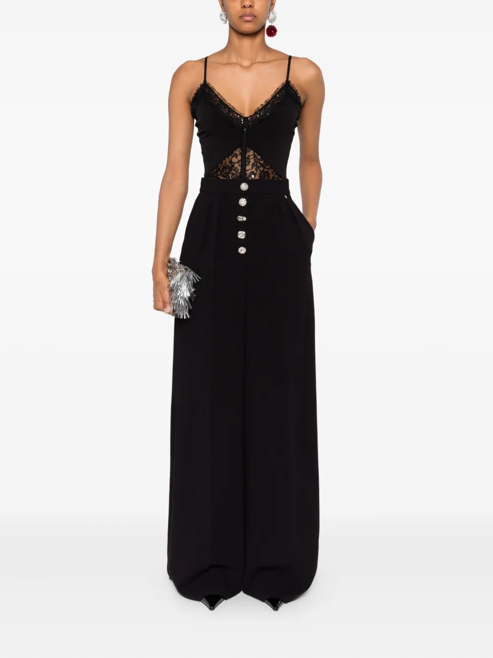 NISSA embellished lace-sequin bodysuit | Vests & Tank Tops | Image 2